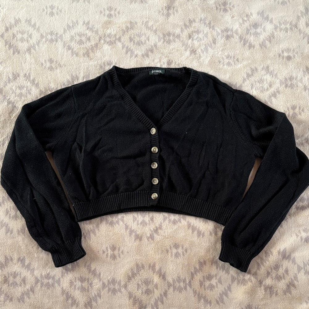 Wild Fable | Black cropped buttoned cardigan | Size M